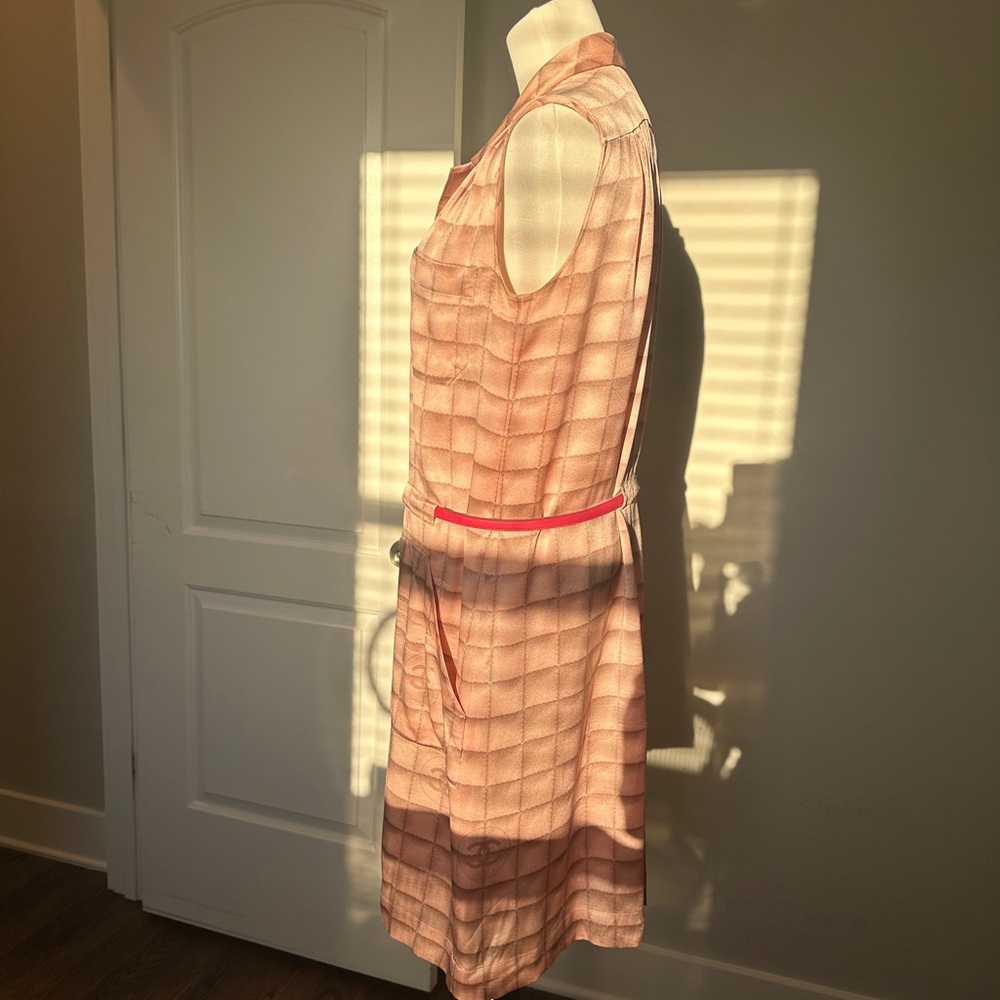 Vintage Chanel Pink Plaid Shirtdress sz 40 - Picture 10 of 14